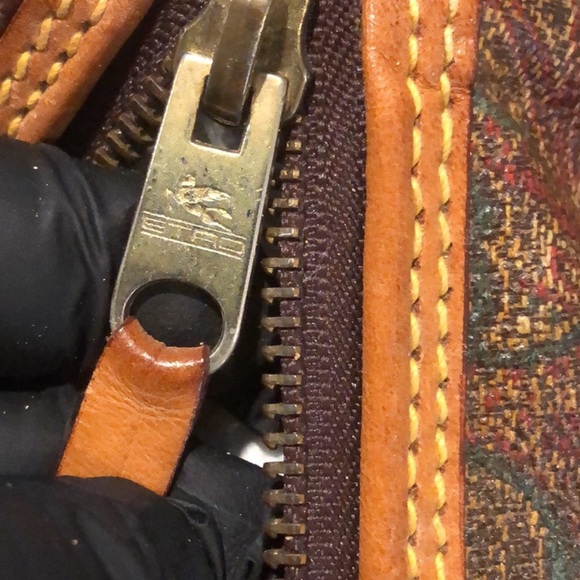 METRO MILANO Paisley Coated Canvas Vachetta Leather Boston Weekend Shoulder Bag - Picture 9 of 17